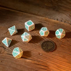 Witcher - Ciri RPG Würfel Set 7tlg mit Sammlermünze