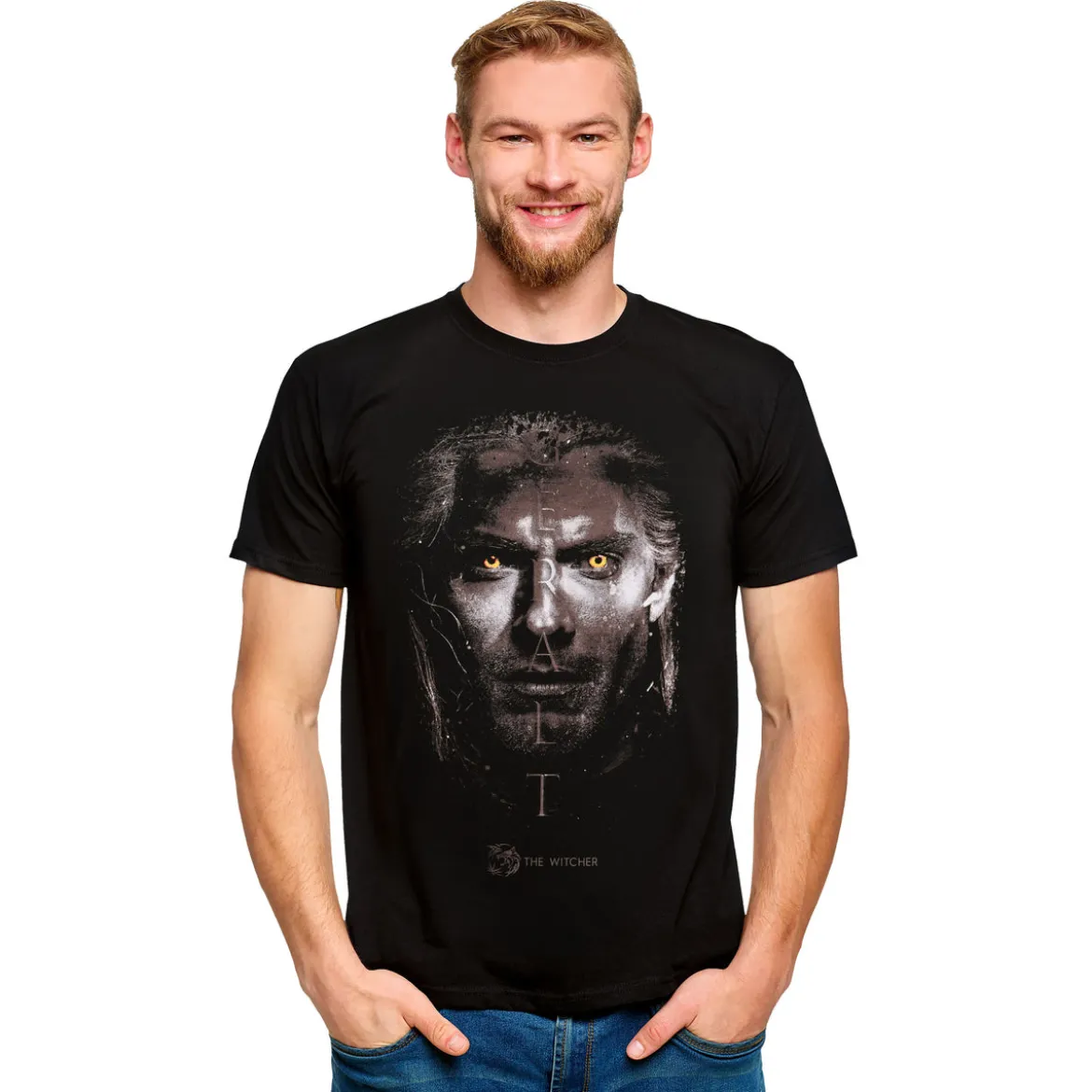 Witcher - Geralt Portrait T-Shirt schwarz