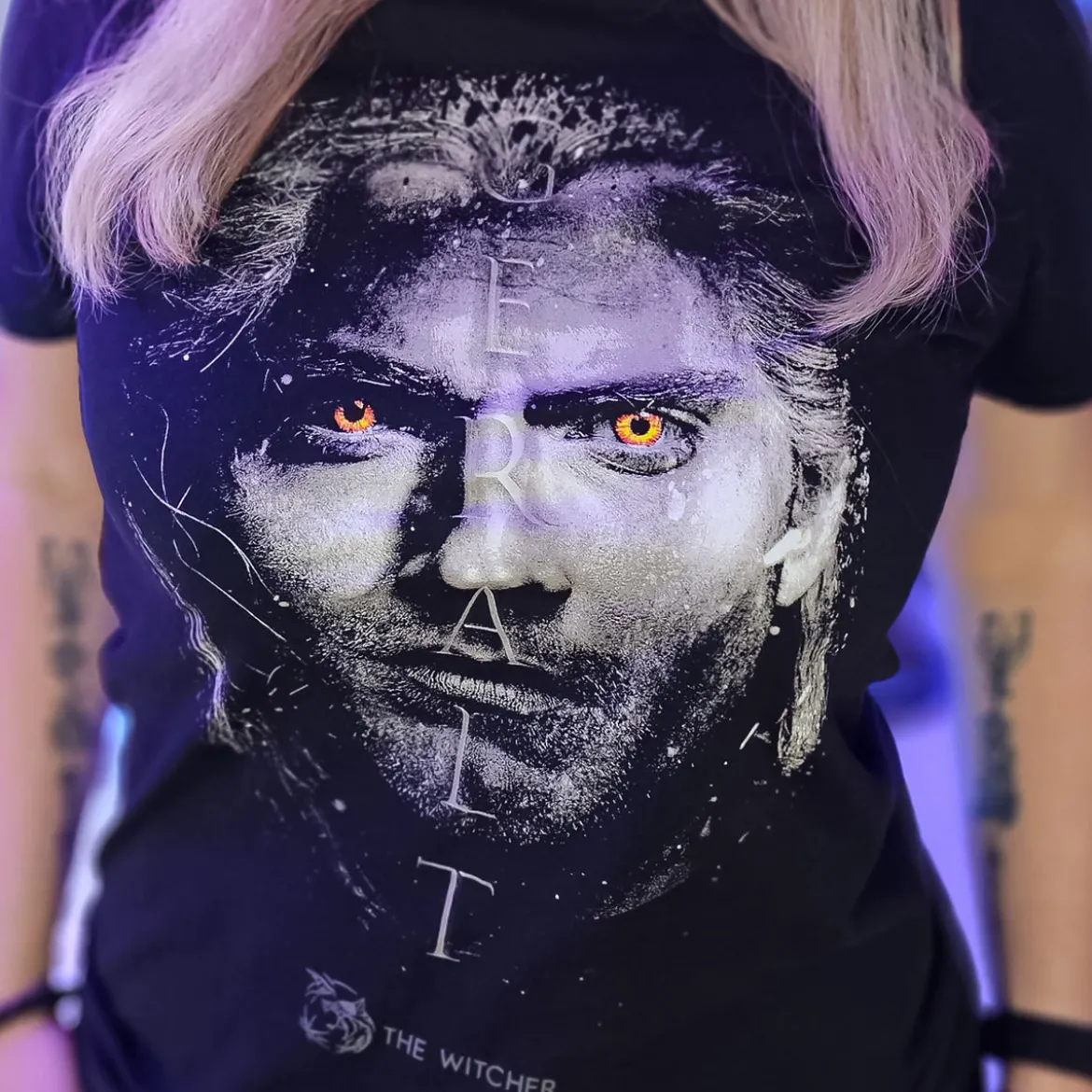 Witcher - Geralt Portrait T-Shirt schwarz