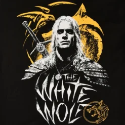 Witcher - Geralt White Wolf T-Shirt schwarz
