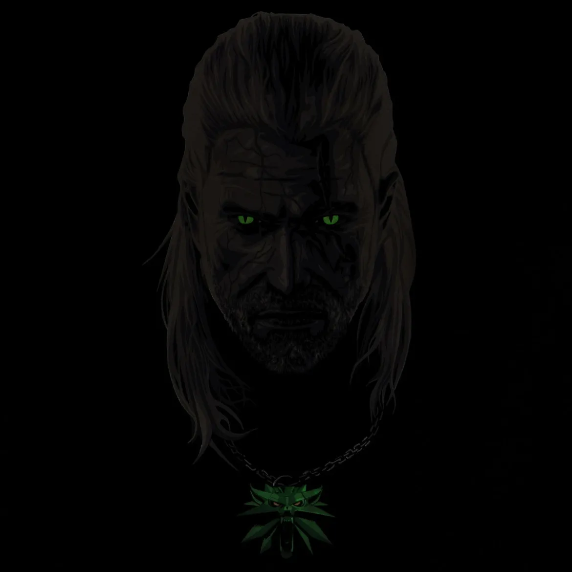 Witcher - Poisoned Geralt Glow in the Dark T-Shirt schwarz