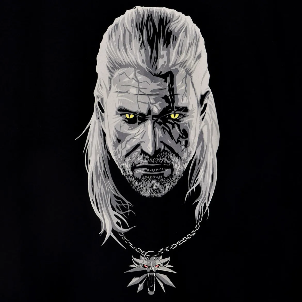 Witcher - Poisoned Geralt Glow in the Dark T-Shirt schwarz