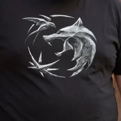 Witcher - Wolf Emblem T-Shirt schwarz