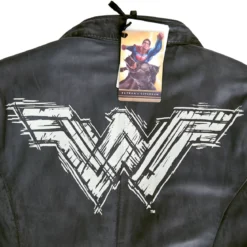 Wonder Woman - Logo Lederjacke grau