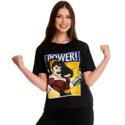 Wonder Woman - We Can Do It! T-Shirt Damen schwarz