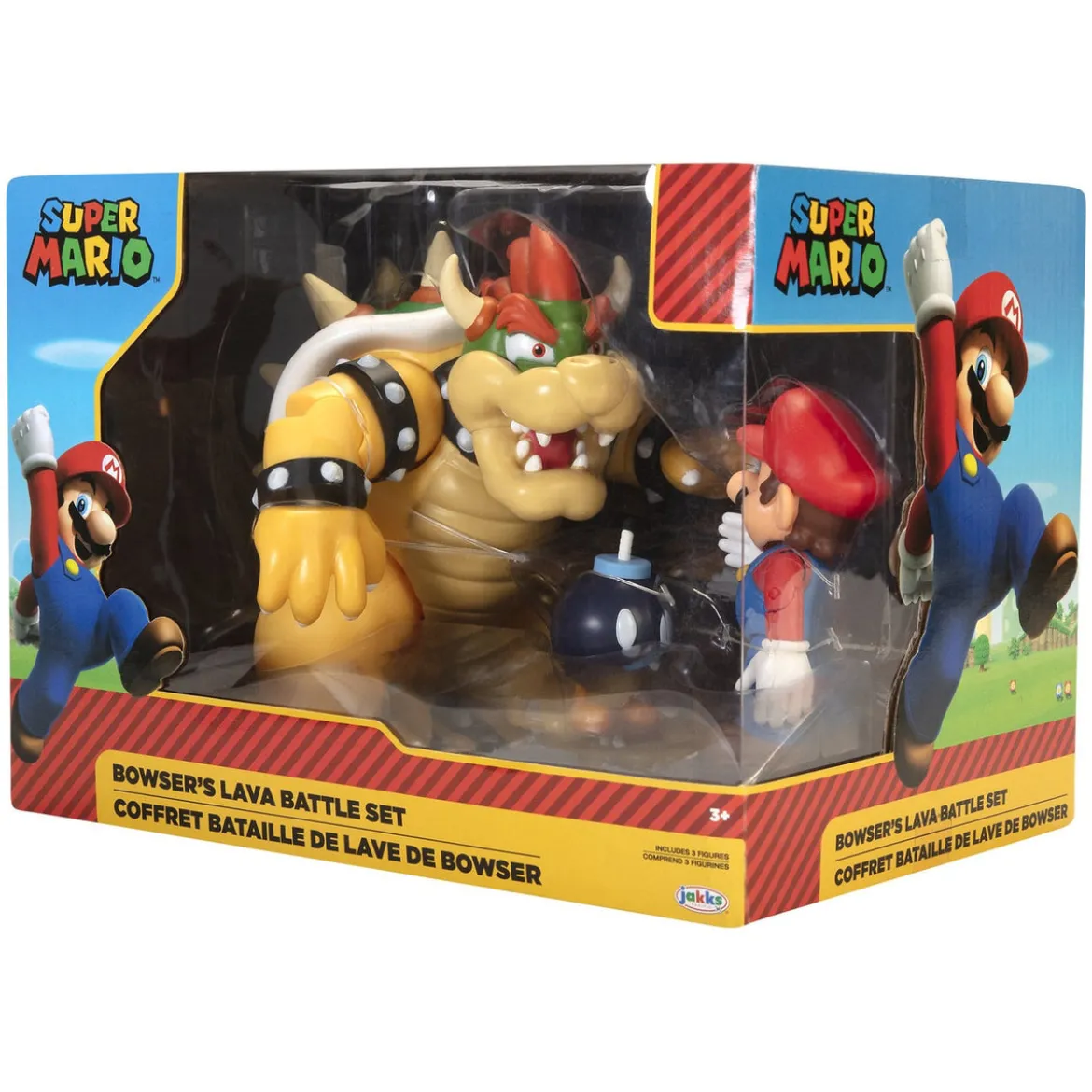 World of Nintendo Actionfiguren 3er-Pack Mario vs. Bowser