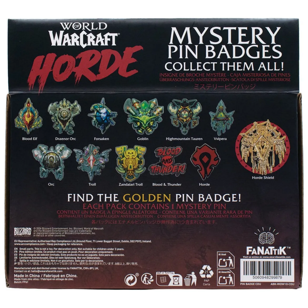 World of Warcraft - Horde Mystery Pin 12er Display