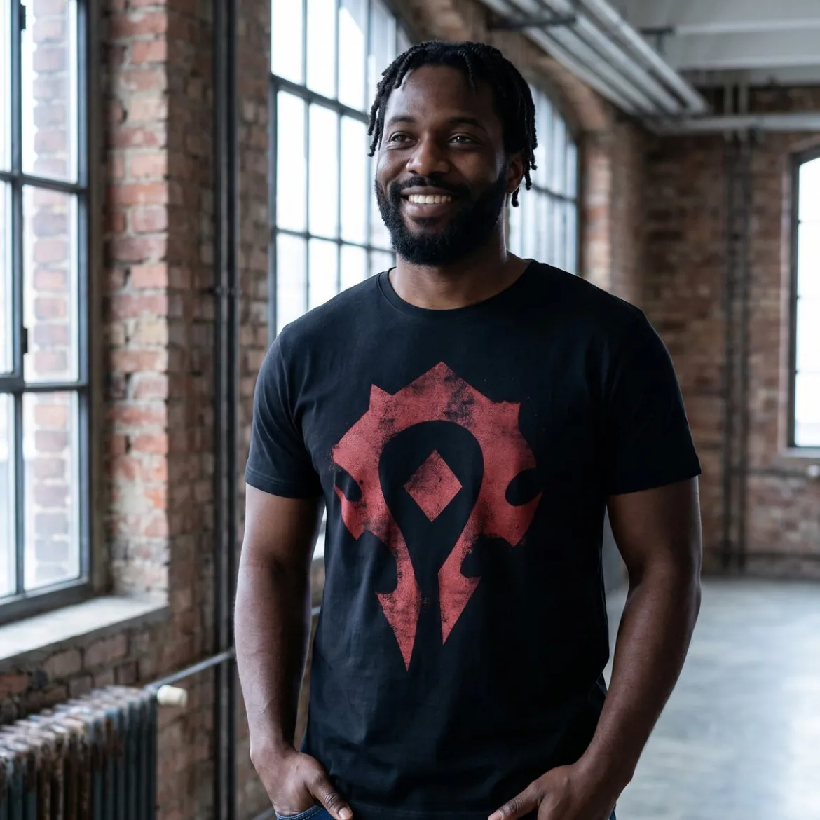 World of Warcraft - Horde Spray Logo T-Shirt schwarz