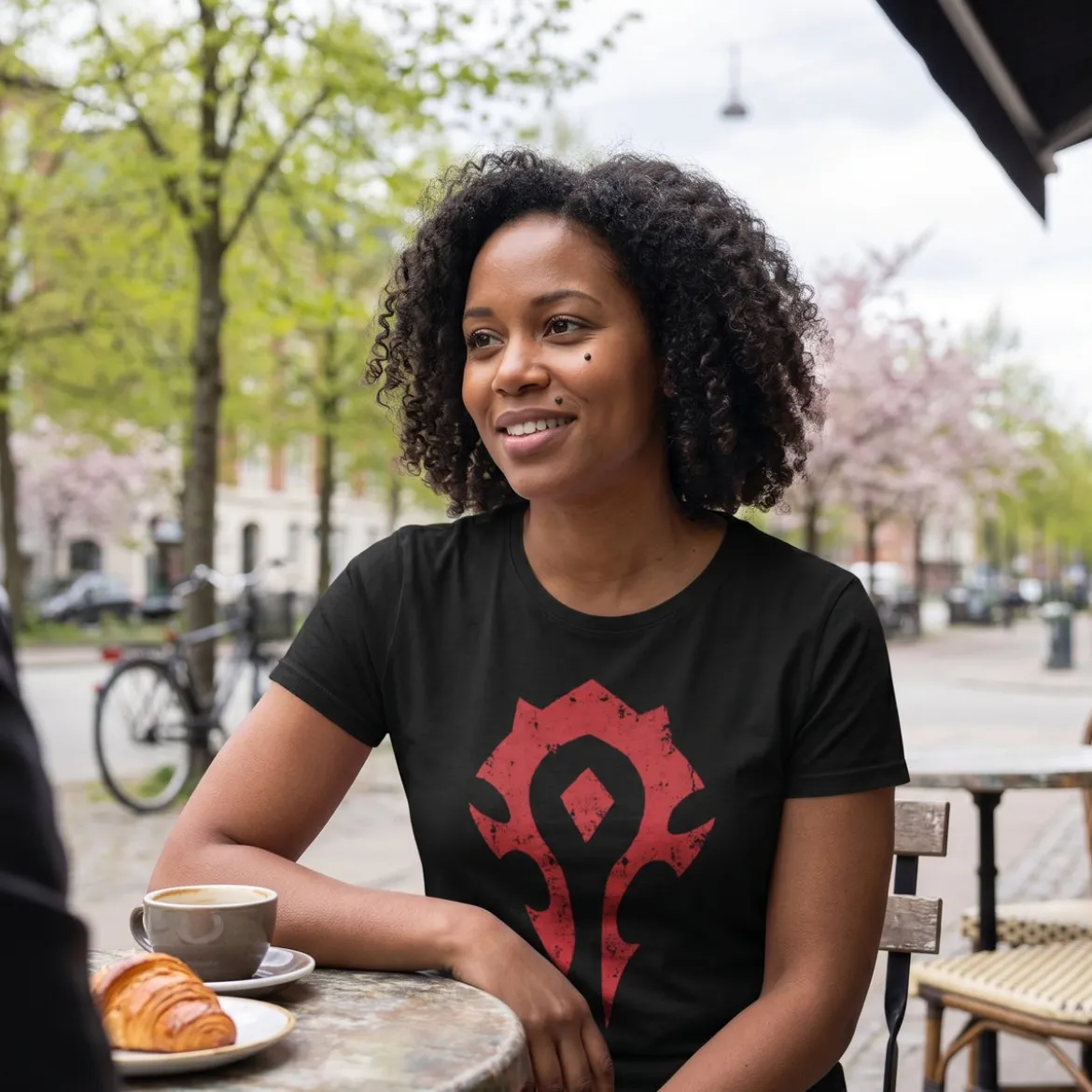 World of Warcraft - Horde Spray Logo T-Shirt schwarz