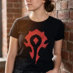 World of Warcraft - Horde Spray Logo T-Shirt schwarz