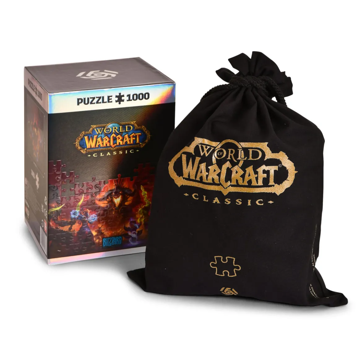 World of Warcraft - Onyxia Puzzle mit Logo Stoffbeutel