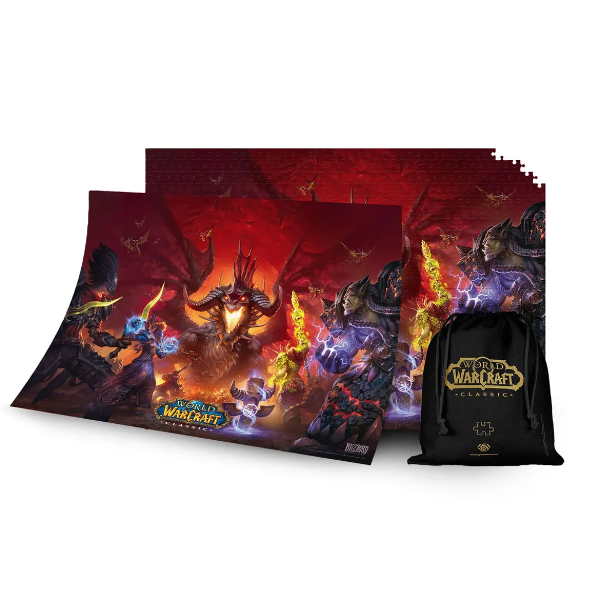 World of Warcraft - Onyxia Puzzle mit Logo Stoffbeutel