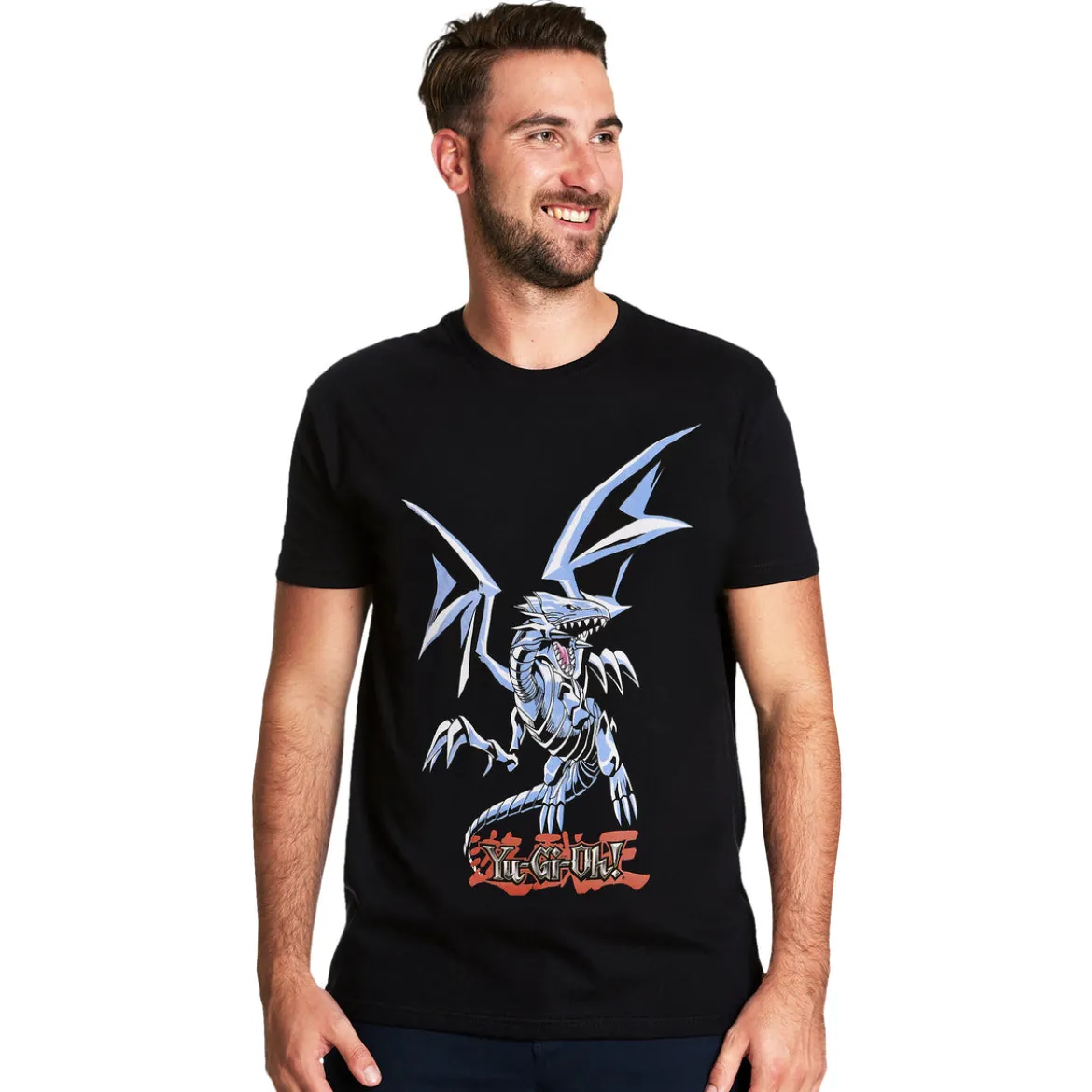 Yu-Gi-Oh! - Blue-Eyes White Dragon T-Shirt schwarz