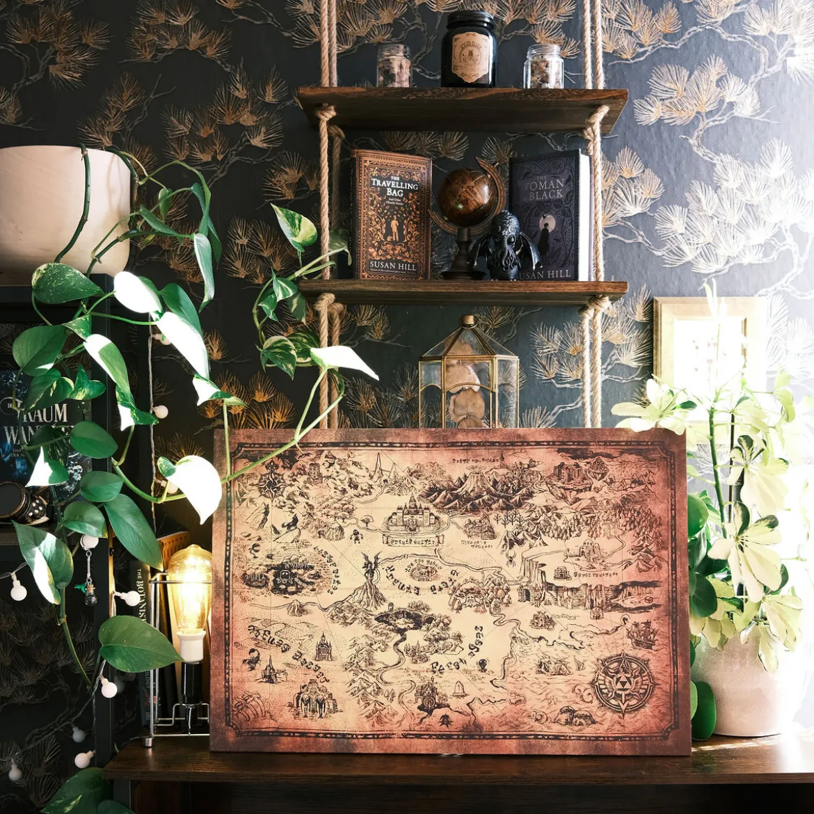 Zelda - Hyrule Karte Wandbild Holz