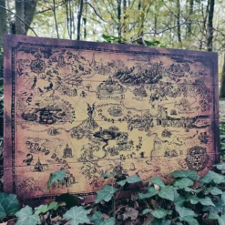 Zelda - Hyrule Karte Wandbild Holz