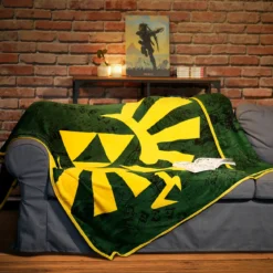 Zelda - Hyrule Logo Flauschdecke