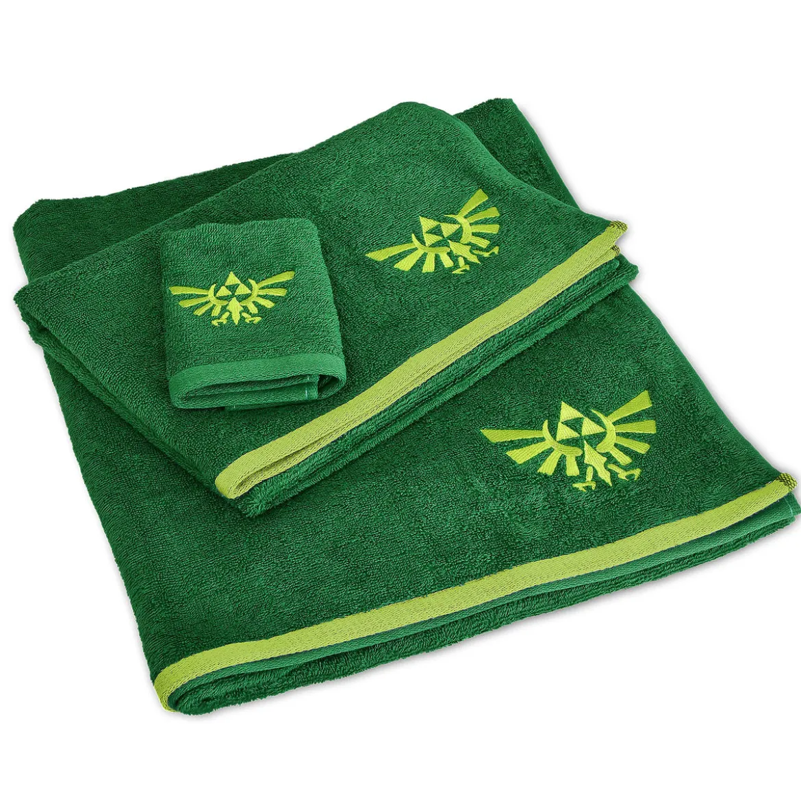 Zelda - Hyrule Logo Handtücher mit Waschlappen 3er Set