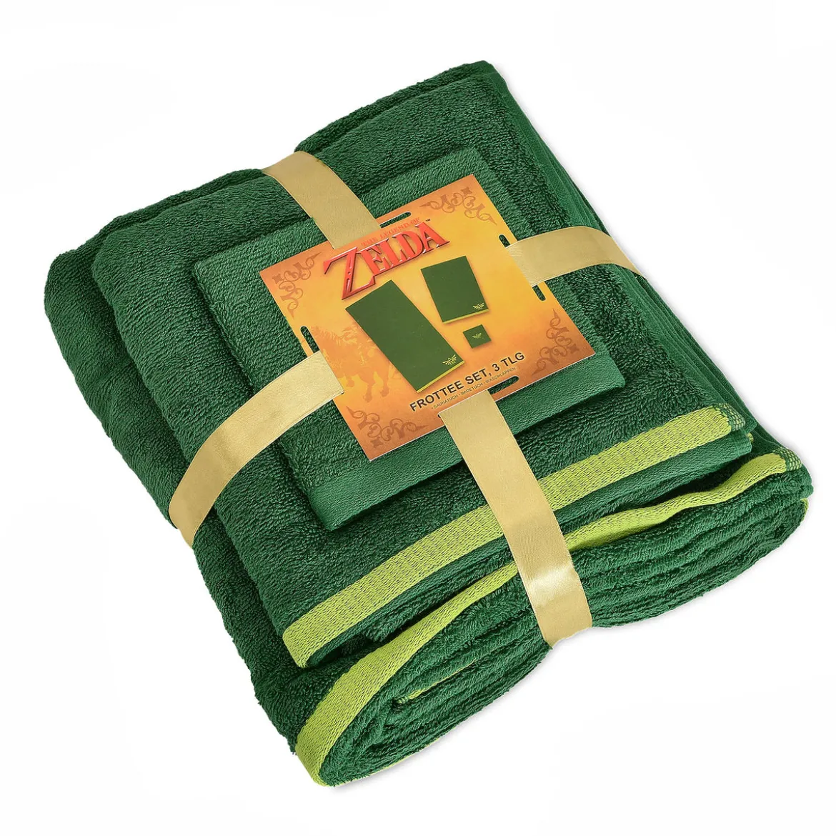 Zelda - Hyrule Logo Handtücher mit Waschlappen 3er Set
