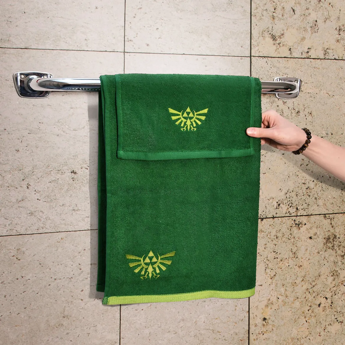 Zelda - Hyrule Logo Handtücher mit Waschlappen 3er Set