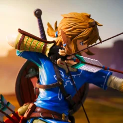 Zelda - Link Breath of the Wild Figur mit Diorama