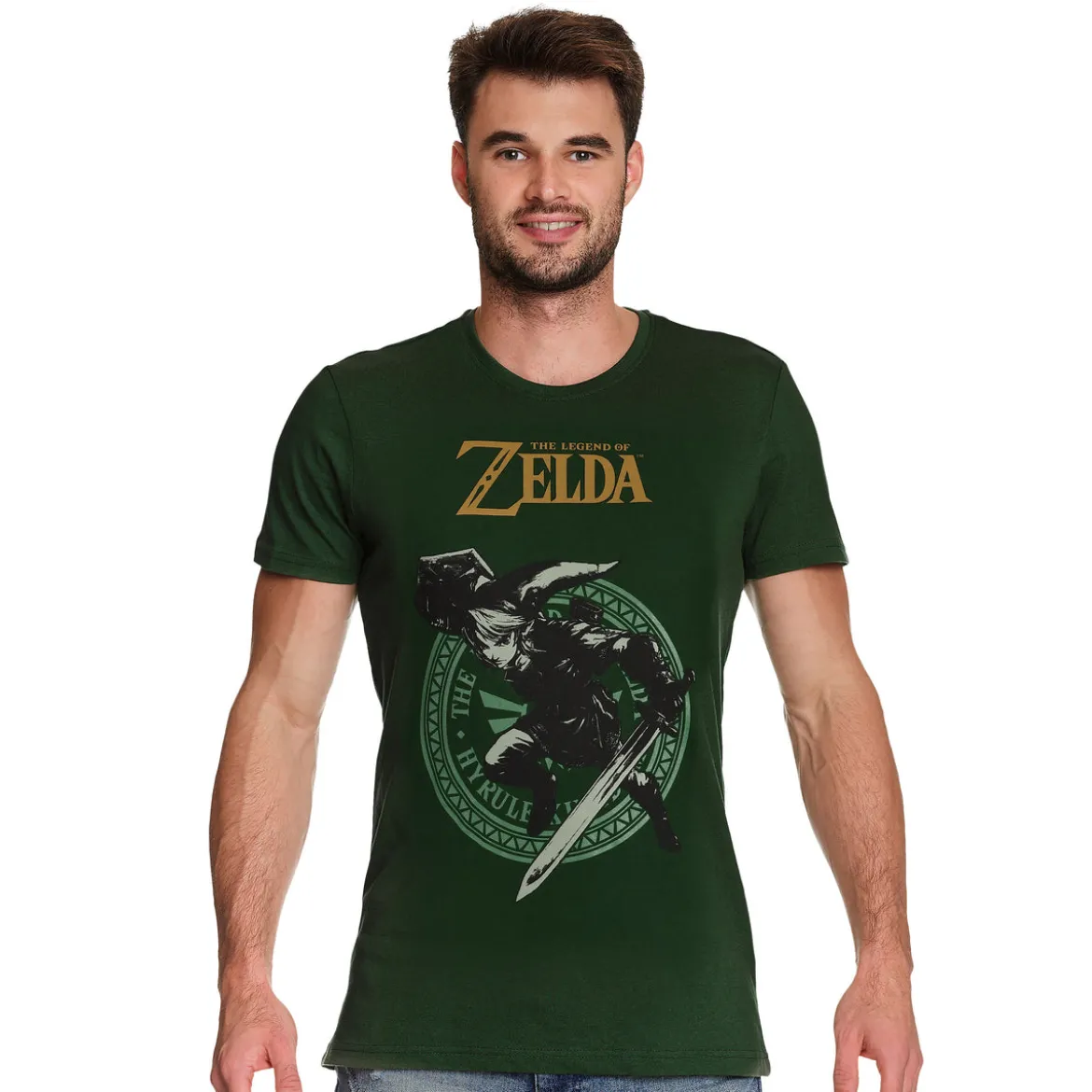 Zelda - Link Pose T-Shirt grün