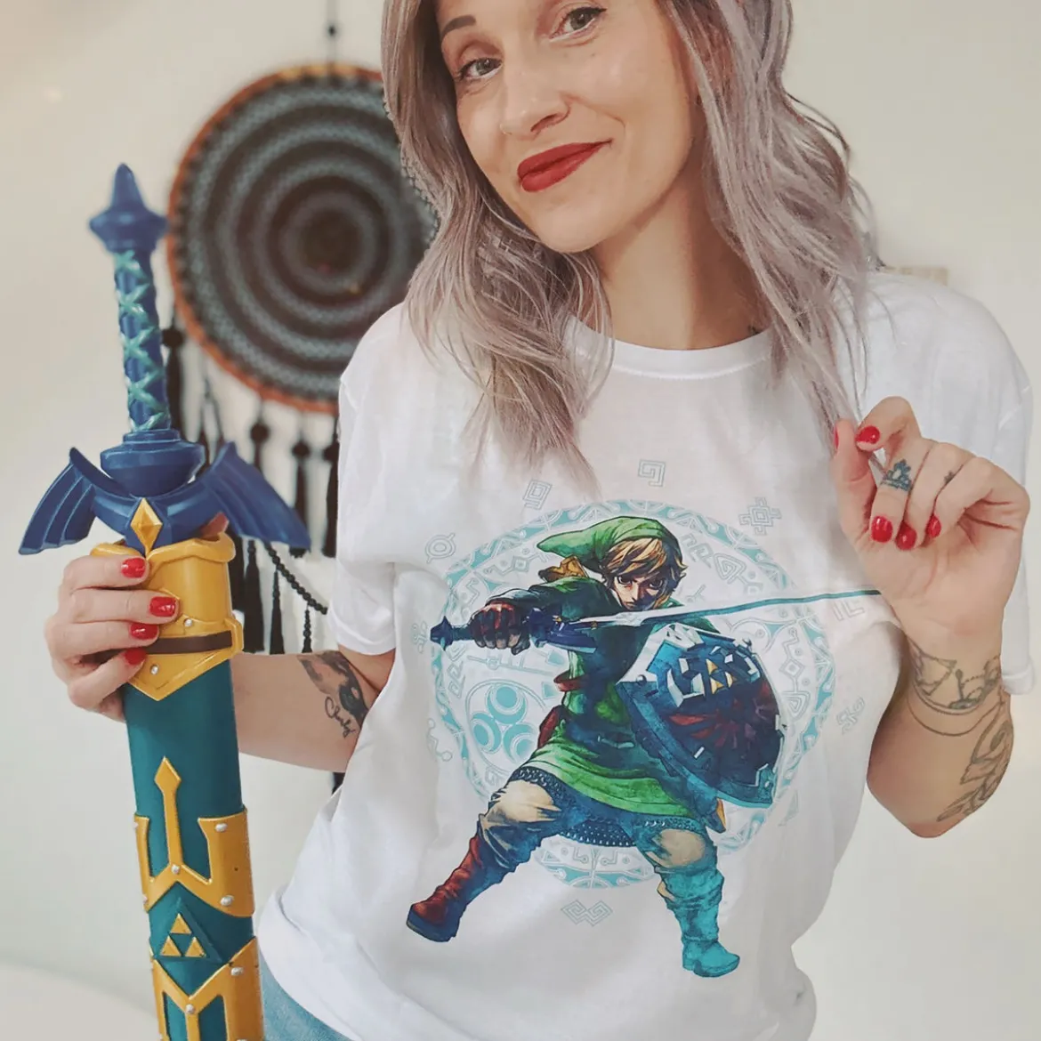 Zelda - Skyward Sword Pose T-Shirt weiß