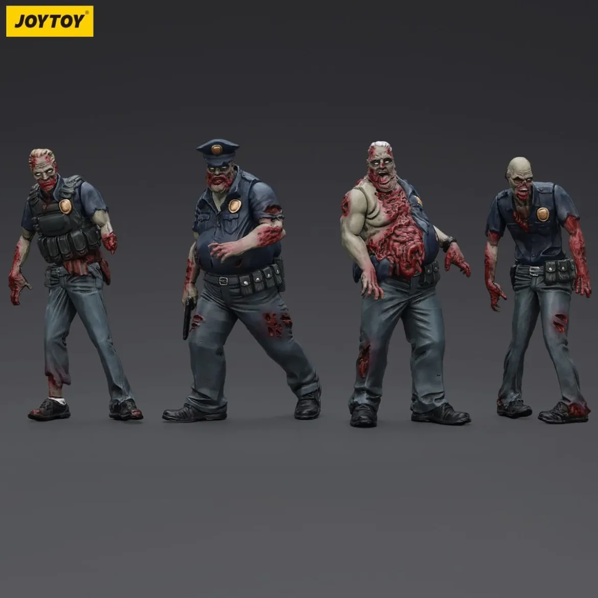 Zombie Dark Source Actionfiguren 4er-Pack Police (Male) 8 cm