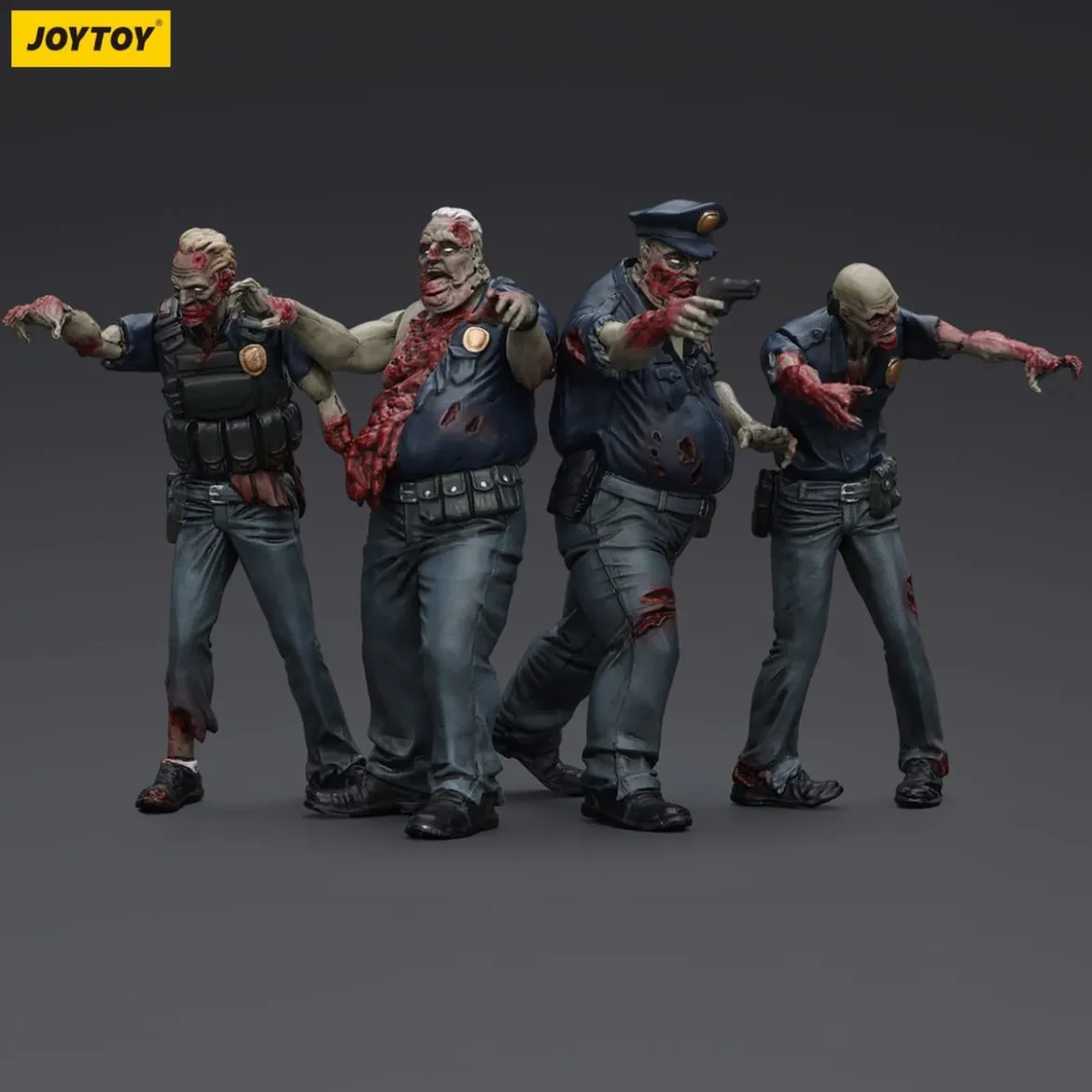 Zombie Dark Source Actionfiguren 4er-Pack Police (Male) 8 cm