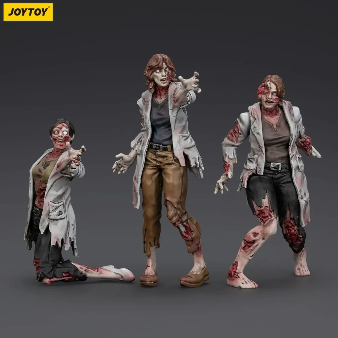Zombie Dark Source Actionfiguren 3er-Pack Scientists (Female) 8 cm