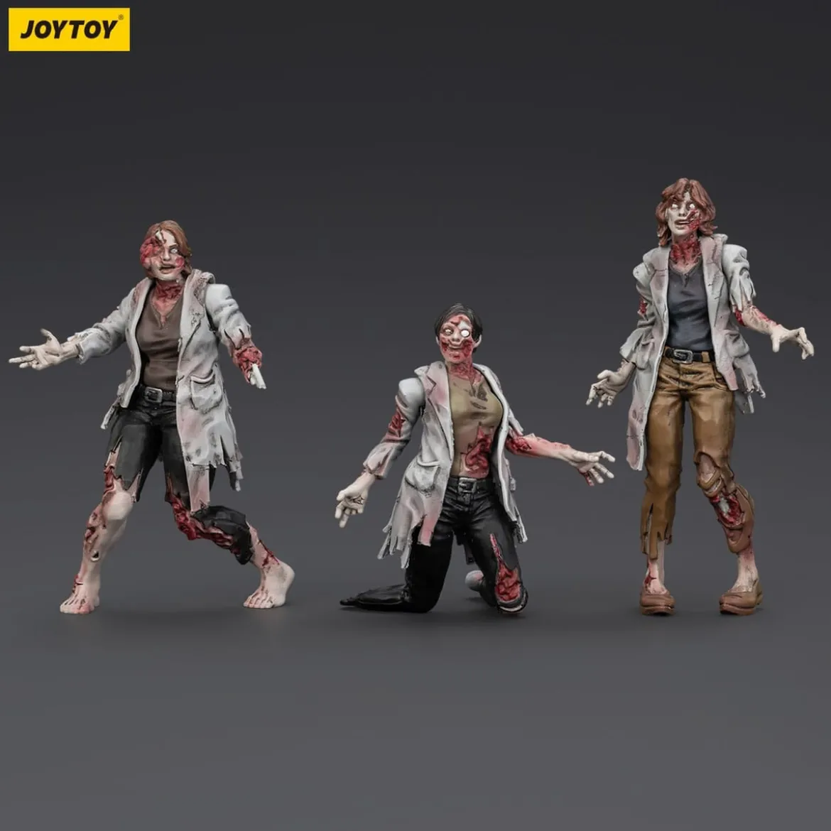 Zombie Dark Source Actionfiguren 3er-Pack Scientists (Female) 8 cm