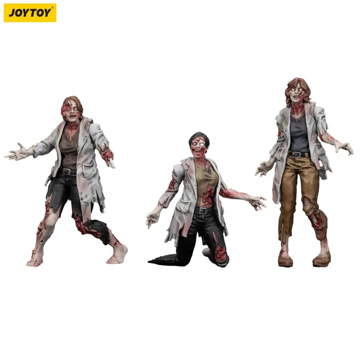 Zombie Dark Source Actionfiguren 3er-Pack Scientists (Female) 8 cm