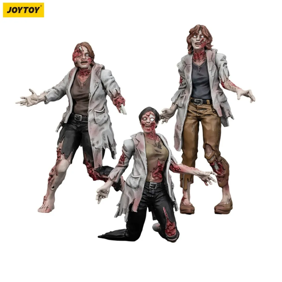 Zombie Dark Source Actionfiguren 3er-Pack Scientists (Female) 8 cm