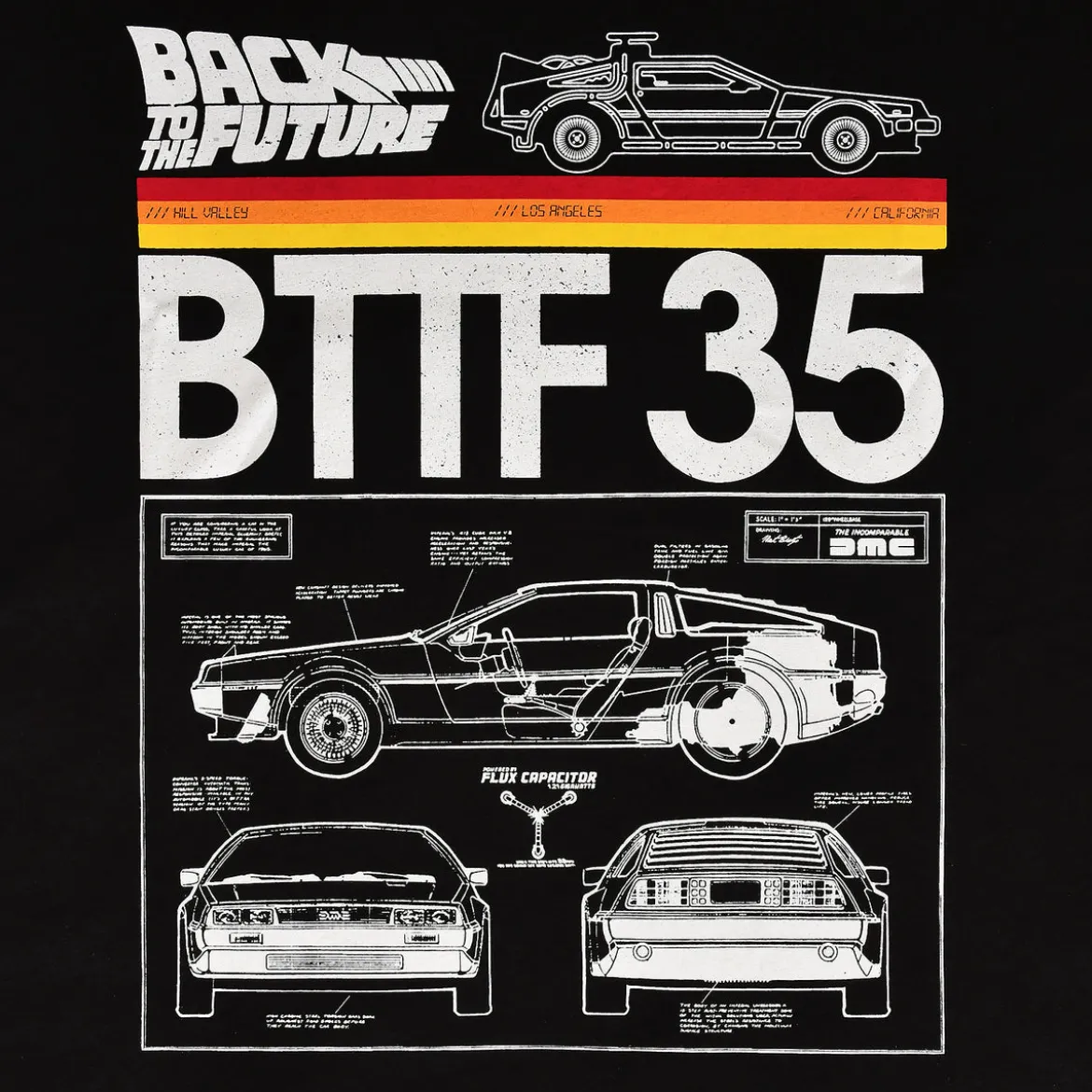 Zurück in die Zukunft - BTTF 35 T-Shirt schwarz