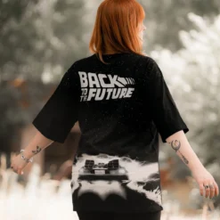 Zurück in die Zukunft - DeLorean Oversize T-Shirt schwarz