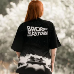 Zurück in die Zukunft - DeLorean Oversize T-Shirt schwarz