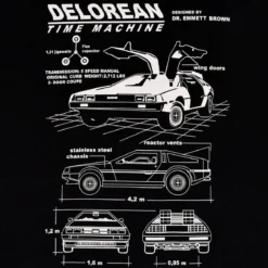 Zurück in die Zukunft - DeLorean T-Shirt schwarz