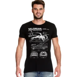 Zurück in die Zukunft - DeLorean T-Shirt schwarz